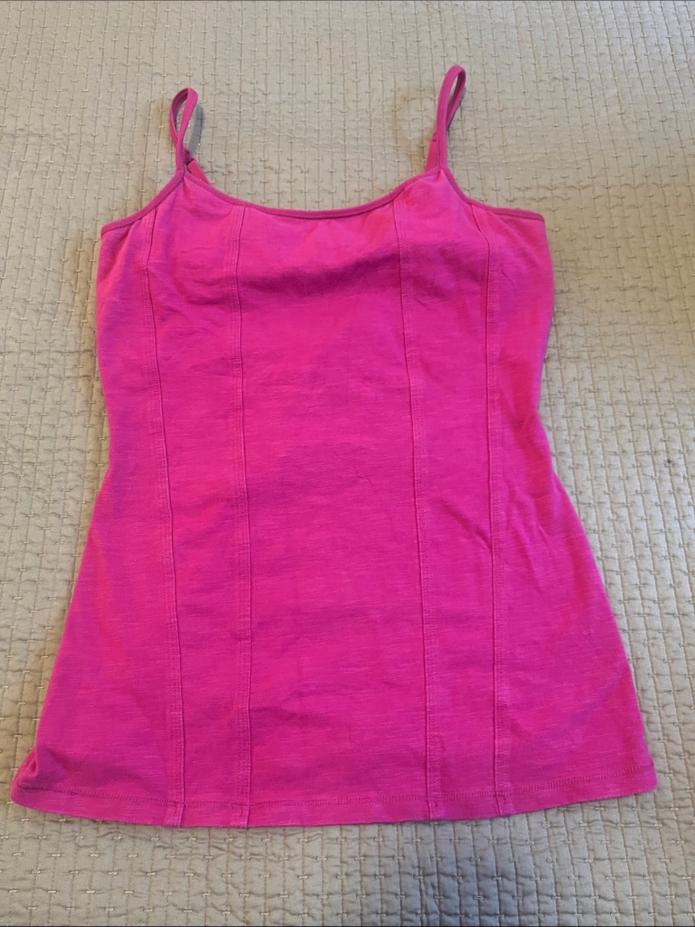 Express Women’s Hot Pink Slim Fit Camisole Tank Top w/ bra